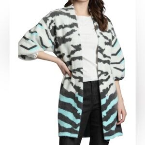 APNY New York Ombré Zebra Print Open-Front Cardigan | Statement Cozy Layer XL